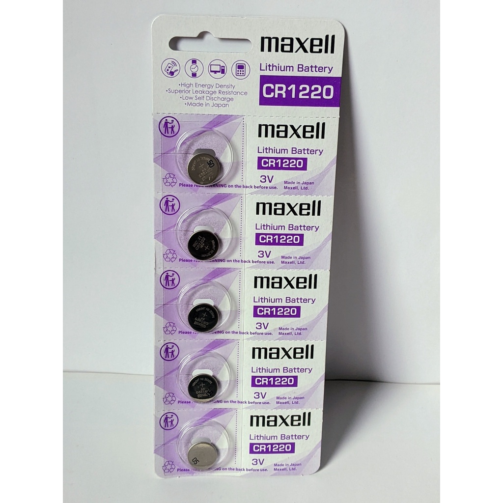 Pin chính hãng Maxell CR1220 Lithium 3V - Made In Japan dành cho đồng hồ, máy tính, smartkey, thiết bị điện tử...