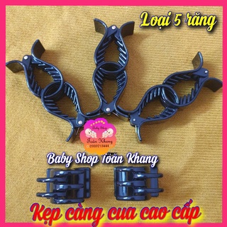 💥kẹp càng cua đen bóng 5 răng hàng loại 1