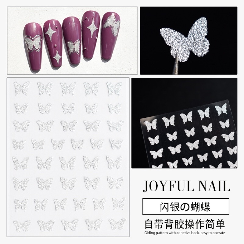 sticker 3d kim tuyến dán móng tay nail