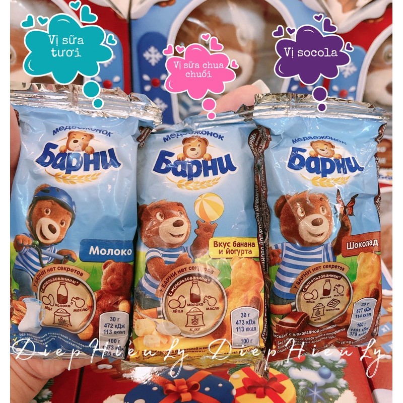 Set 3 bánh gấu Barni 90g