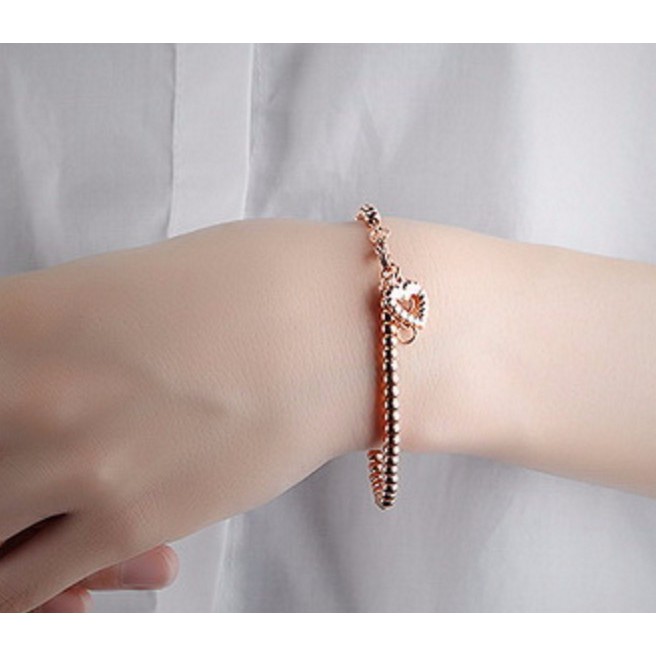 Lắc Tay Bi Trái Tim Titan Không đen TT 0467