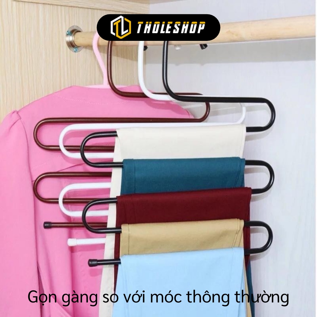 Móc Treo Quần Áo - Móc Inox Treo Khăn 5 Tầng Tiện Lợi Giúp Tủ Đồ Luôn Gọn Gàng 3183