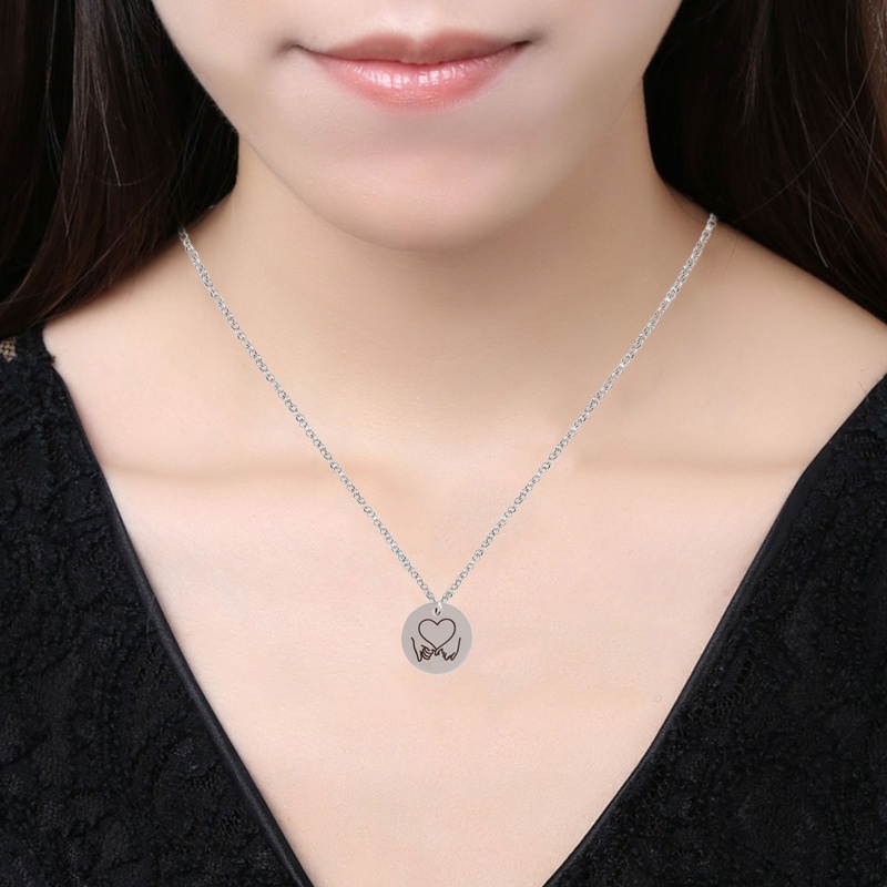 Vòng cổ Thép Titan Mặt Trái Tim Thời Trang Cho Cặp Đôi