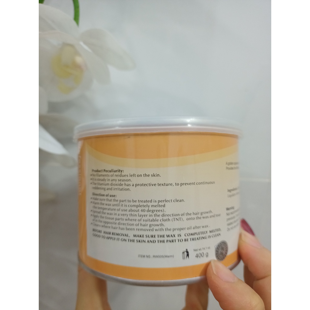 Sáp cứng wax lông nóng mật ong hủ nhôm có khối lượng 400gram