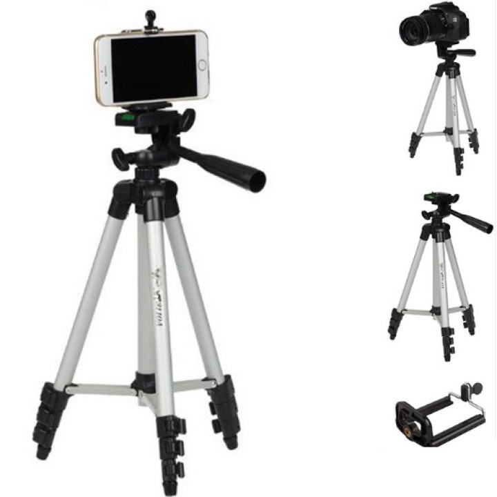 [FREESHIP] Gậy 3 Chân Chụp Hình Máy Ảnh, Điện Thoại Tripod TF - 3110, Chụp Ảnh, Livetream, Chân Đế Điện Thoại.