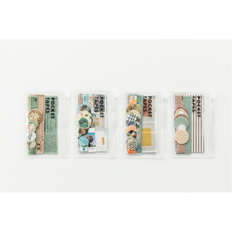 Set 40 tấm sticker poket tapes trang trí sổ, planner, scrapbook, bullet journal