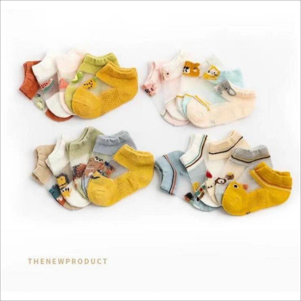 Set 5 tất vớ chân cho bé sơ sinh, bé trai, bé gái - Tất lưới cho bé từ 6 tháng đến 3 tuổi - Tất em bé CutieBaby