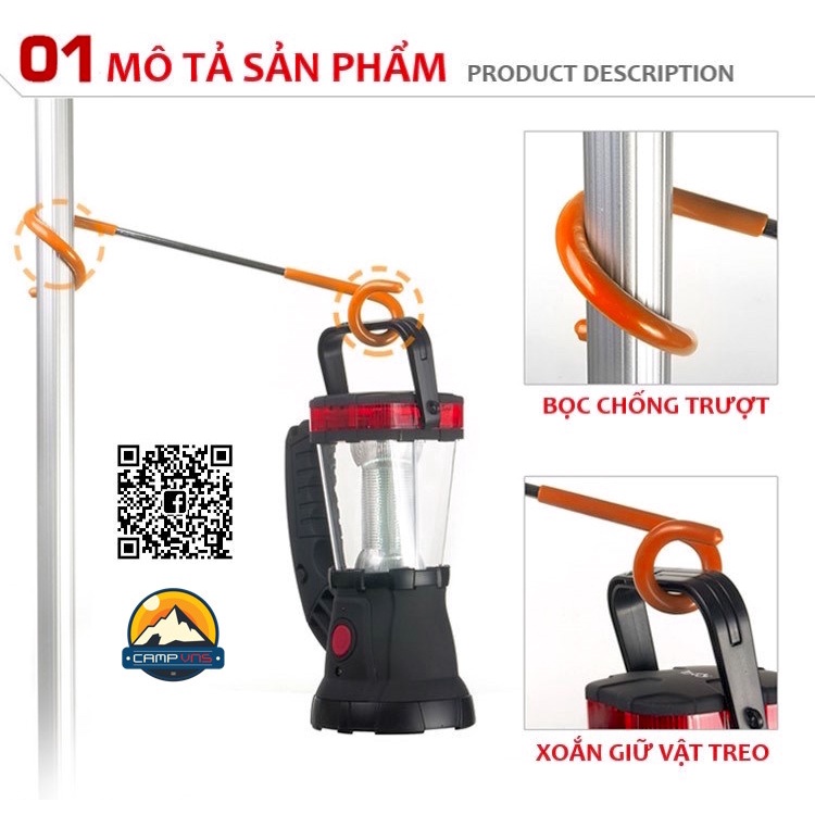 Móc treo inox đa năng CLS dã ngoại du lịch cắm trại ngoài trời