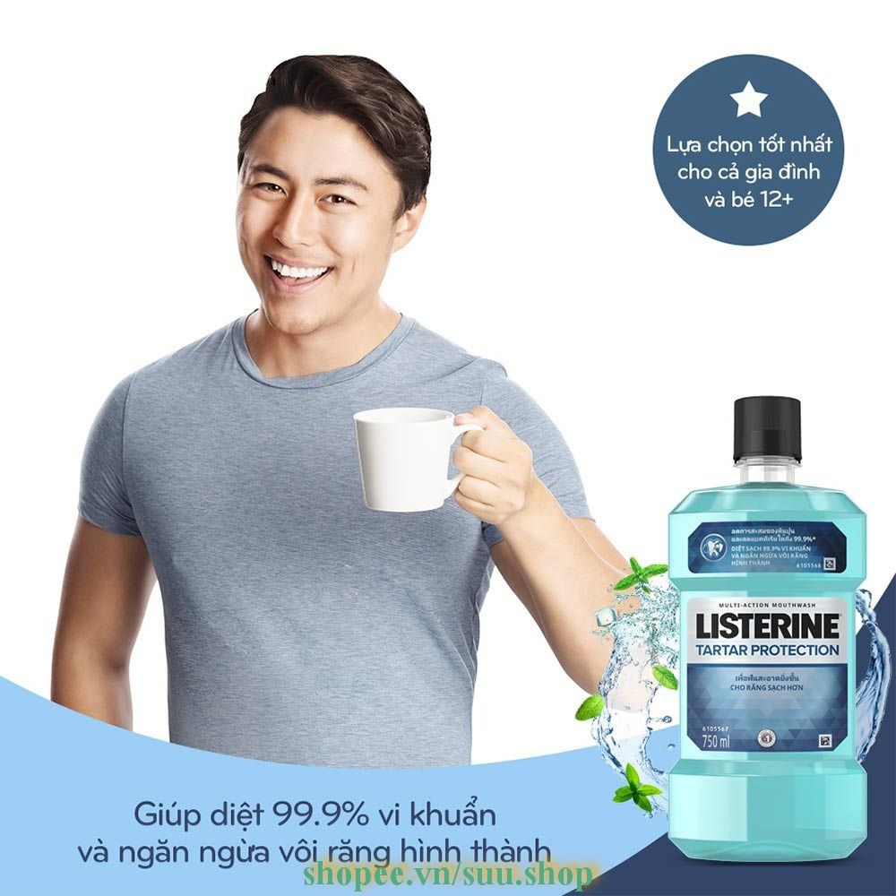 Nước Súc Miệng 250Ml Listerine Cool Mint Hương Bạc Hà Cho  Hơi Thở Thơm Mát, suu.shop Cam Kết 100% Chính Hãng.