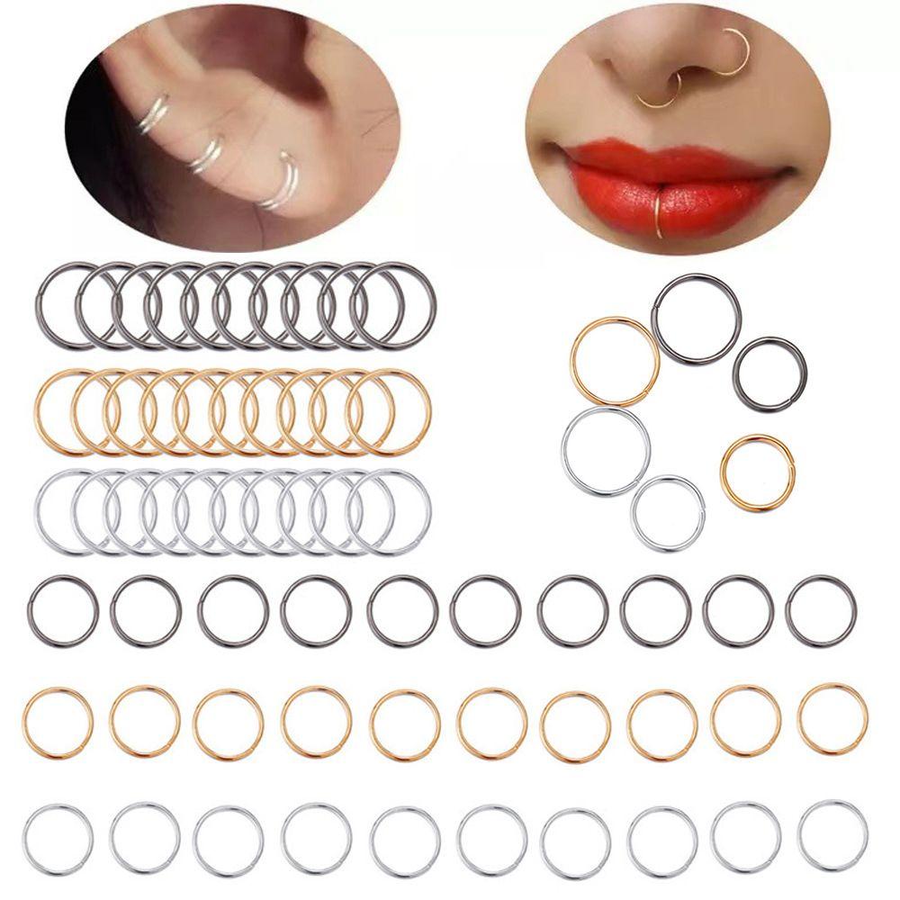 MOCHO Set 60 Khuyên Mũi / Môi / Mũi Bằng Hợp Kim Phong Cách Vintage Cho Nam Nữ