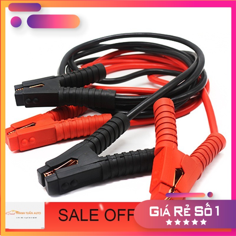 Dây Câu Kích 4 Mét 2000A Bình Ắc-Quy Cứu Hộ Ô Tô Xe Hơi Khẩn Cấp