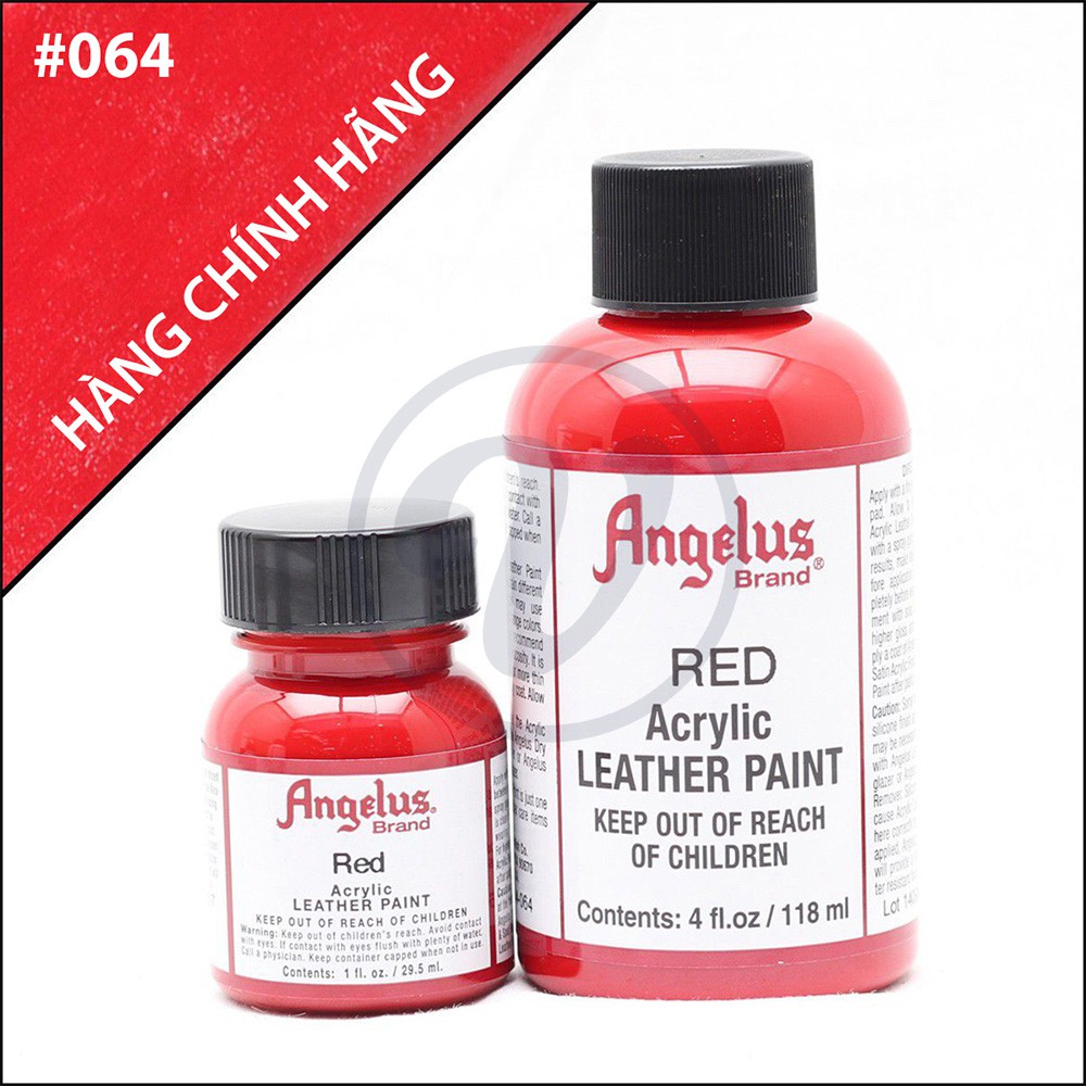 Red 064 - Màu ANGELUS Leather Paint Standard vẽ trên da, vải, custom giày