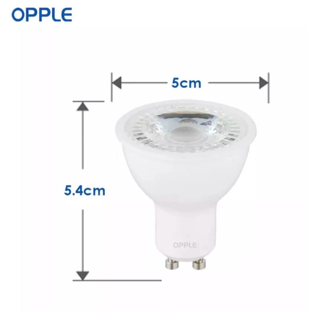 Bóng led 6w opple sử dụng đuôi GU10. Ánh sáng: 4000k/6500k/2700k