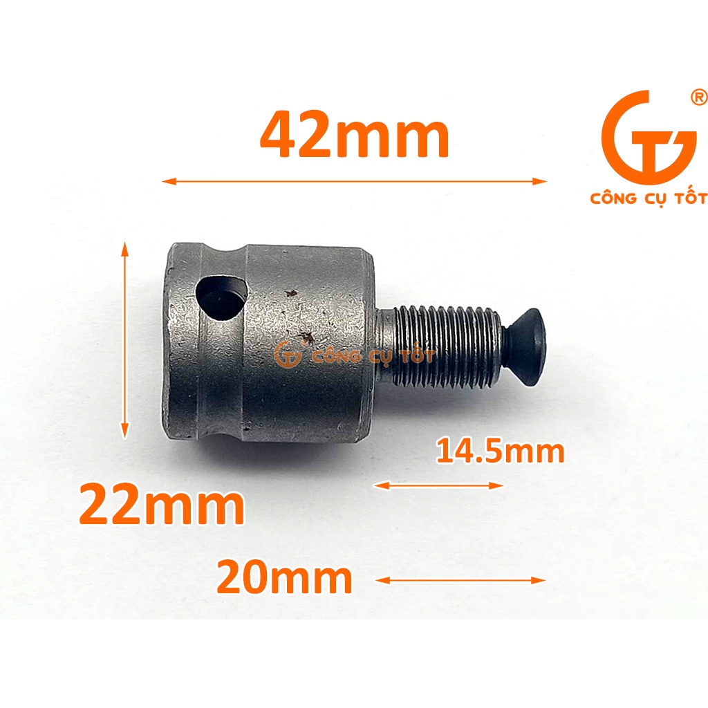 Đầu chuyển 1/2 ra đầu ren nối bầu khoan M10