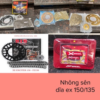 Bộ Nhông Xích - Nsd Sên Dĩa Exciter 150, Ex 135 2010 Đĩa Did Zin Chính Hãng