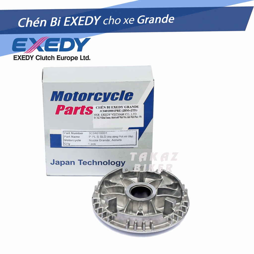 A4  Full trọn bộ nồi có Pulley Exedy trước và sau dùng cho xe Grande và Acruzo Công Nghệ Japan SXuất