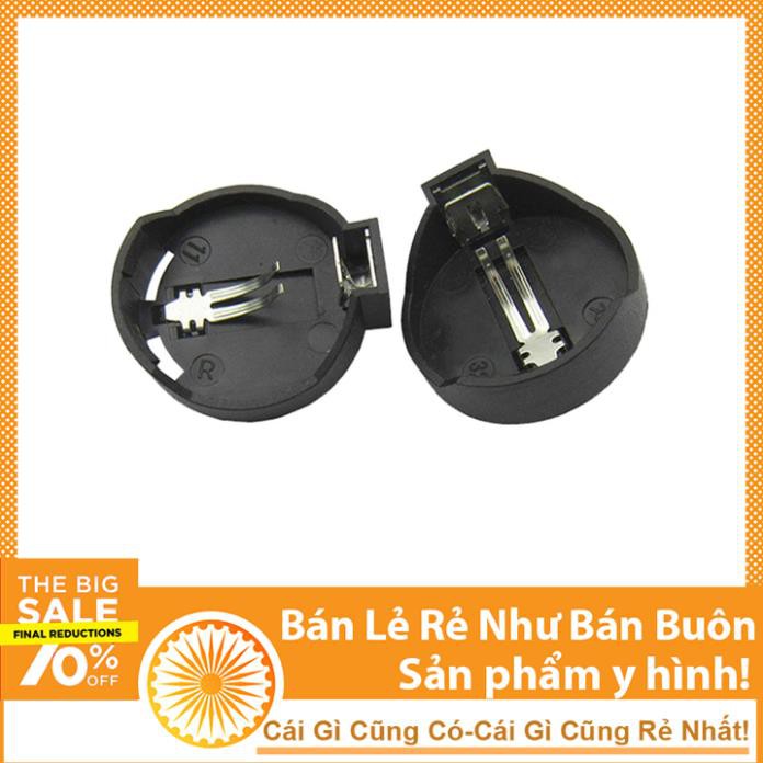 Đế pin cúc CR2032 chân cắm 180°