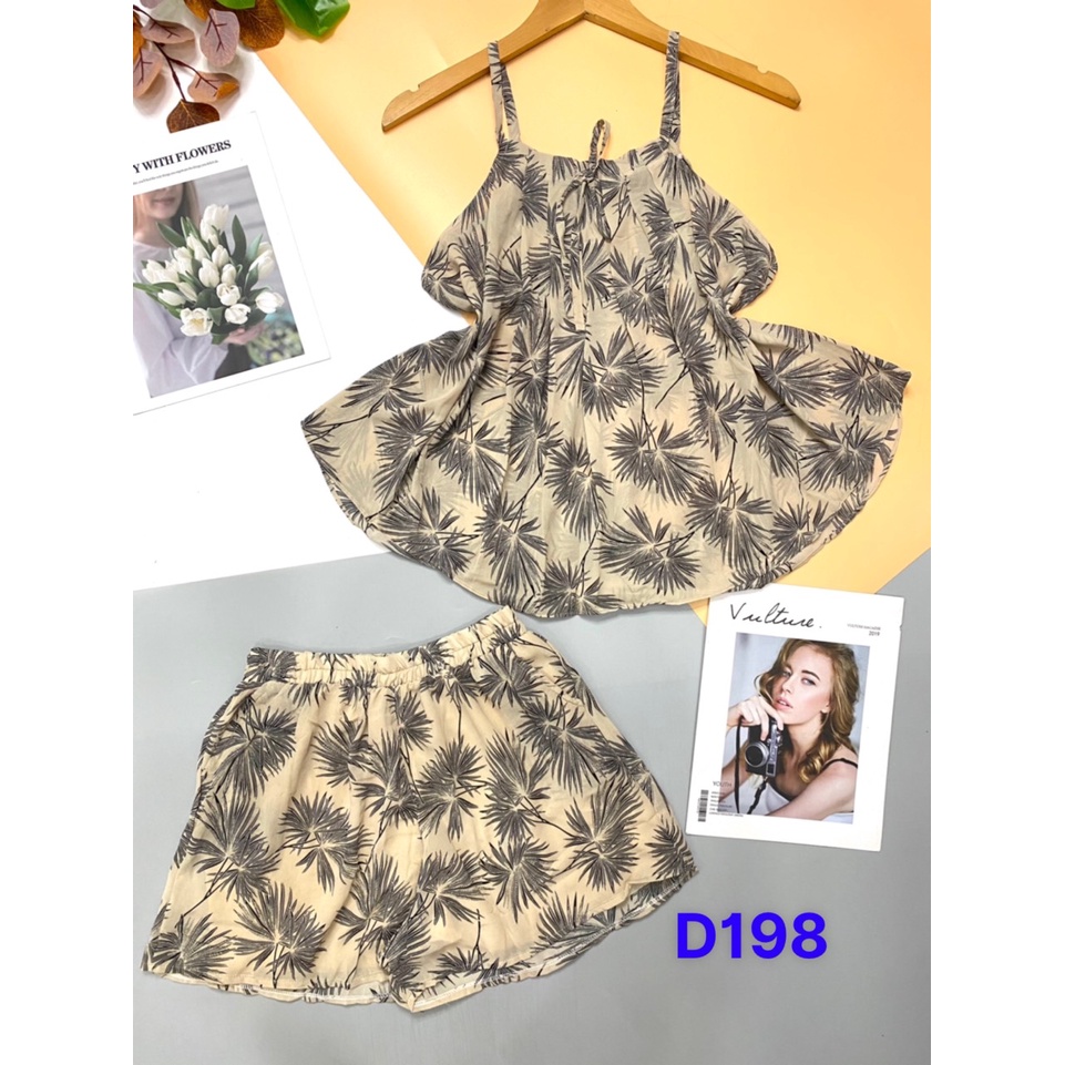 Đồ bộ đùi nữ siêu cute, chất vải voan mặc nhà mềm mát