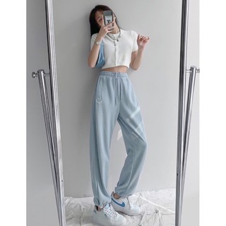 SET ÁO CROPTOP MIX QUẦN JOGGER XANH MẶT CƯỜI