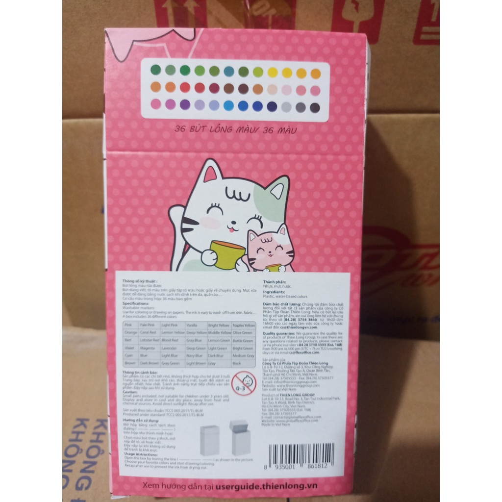 Bút lông màu Fiber Pen rửa được SWM-C006 36 màu