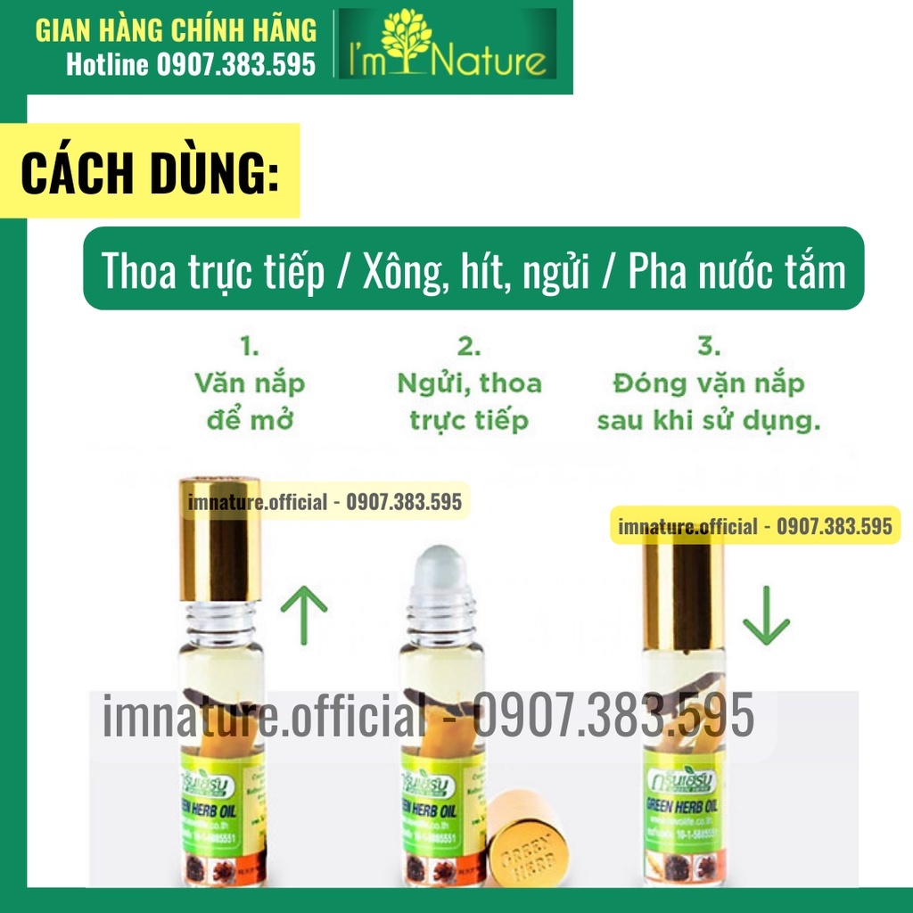 Dầu Nhân Sâm Ginseng Green Herb Oil Thái Lan