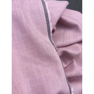 vải linen tưng gân màu Hồng ruốc!