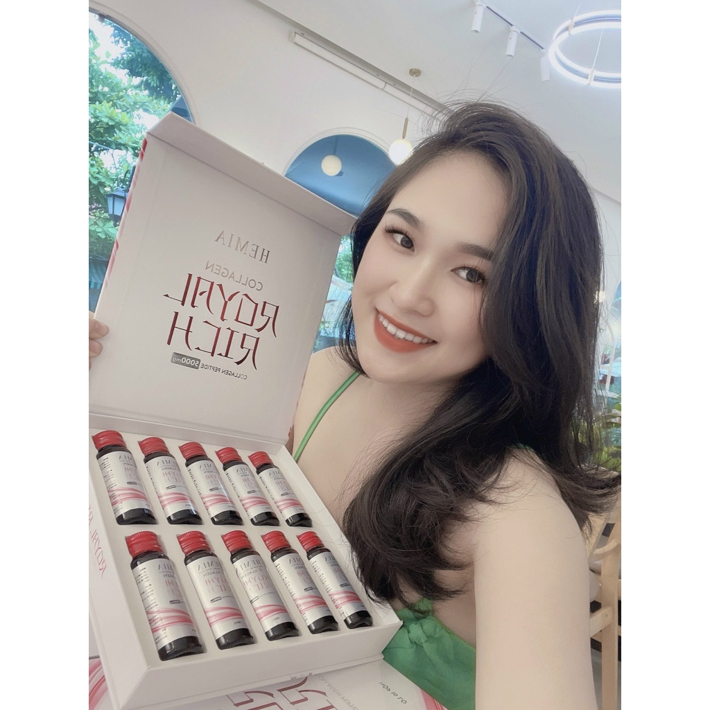 Collagen Royal Rich Hemia 1 hộp 10 lọ 30ml Cung cấp bổ sung collagen , trẻ hóa da, tăng sinh nội tiết tố hỗ trợ sức khoẻ