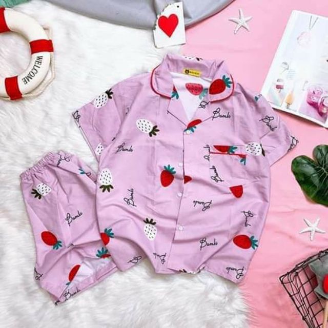 CHUYÊN SỈ ÔM LÔ ĐỒ BỘ ĐÙI PIJAMA KATE THÁI LOẠI 1