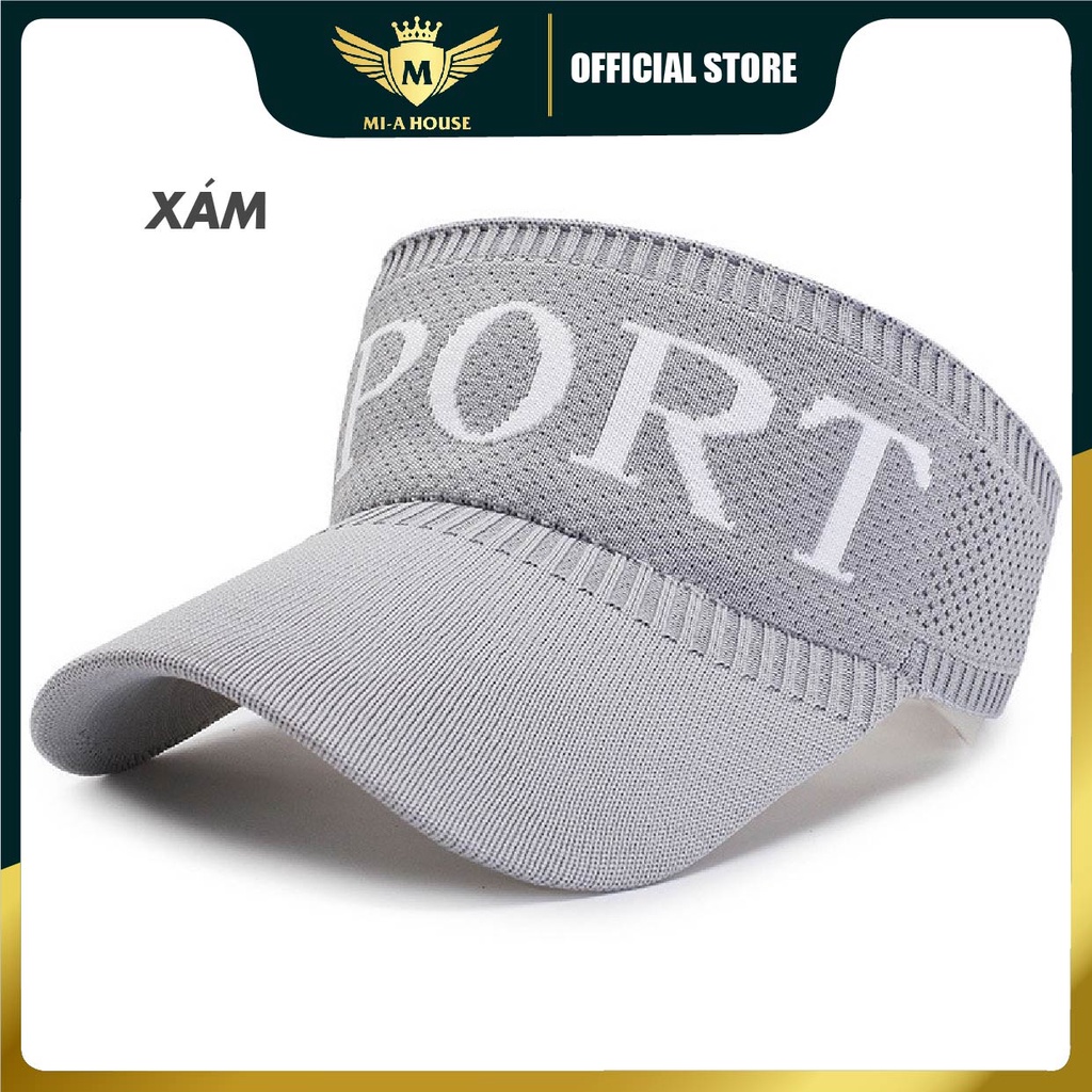 Mũ lưỡi trai nửa đầu vải len cao cấp Sport phong cách cá tính, năng động chống nắng, thể thao hoặc du lịch