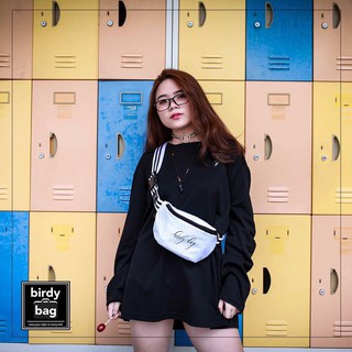 Túi bao tử Bird bag trắng/ đen
