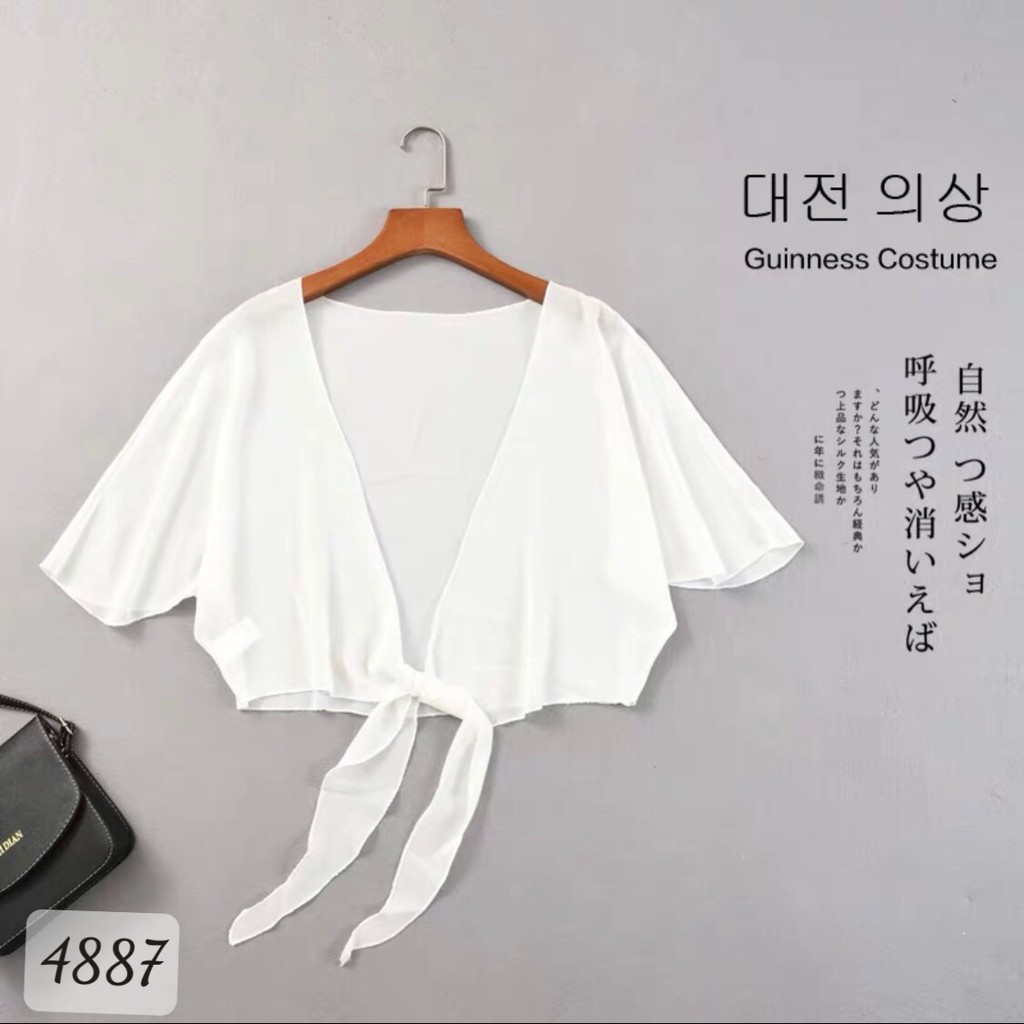 4887 - Da/Trắng/Đen - Khoác BIGSIZE Voan | BigBuy360 - bigbuy360.vn