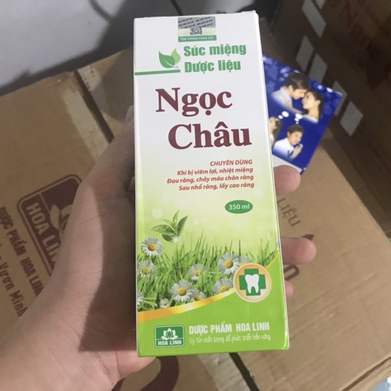 Chai nước súc miệng diệt khuẩn, hơi thở thơm mát Ngọc Châu 350ml