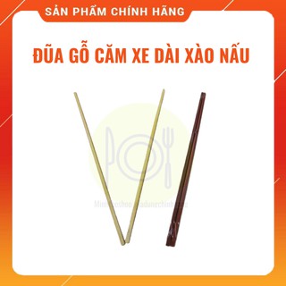 Đũa gỗ căm xe xào khảm dây xoắn dài dùng để chiên rán xào nấu, chất liệu gỗ tự nhiên sản xuất tại Viêt nam, size 40 cm