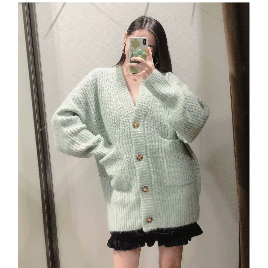 (3 MÀU) ÁO KHOÁC LEN CARDIGAN NỮ CÓ TÚI