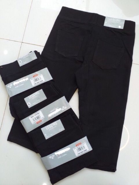 Quần legging lupperi lửng 2 túi dán