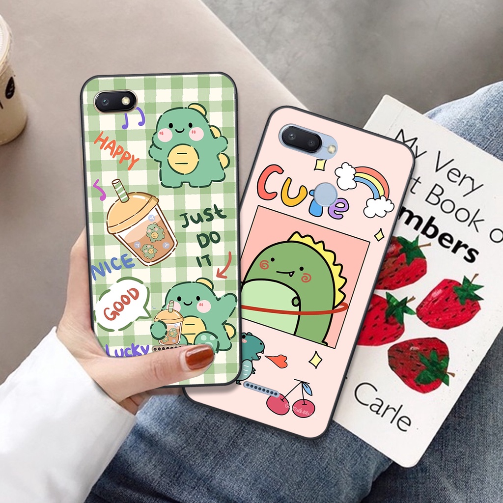 Ốp lưng Xiaomi Redmi 6 - 6A in hình khủng long cute