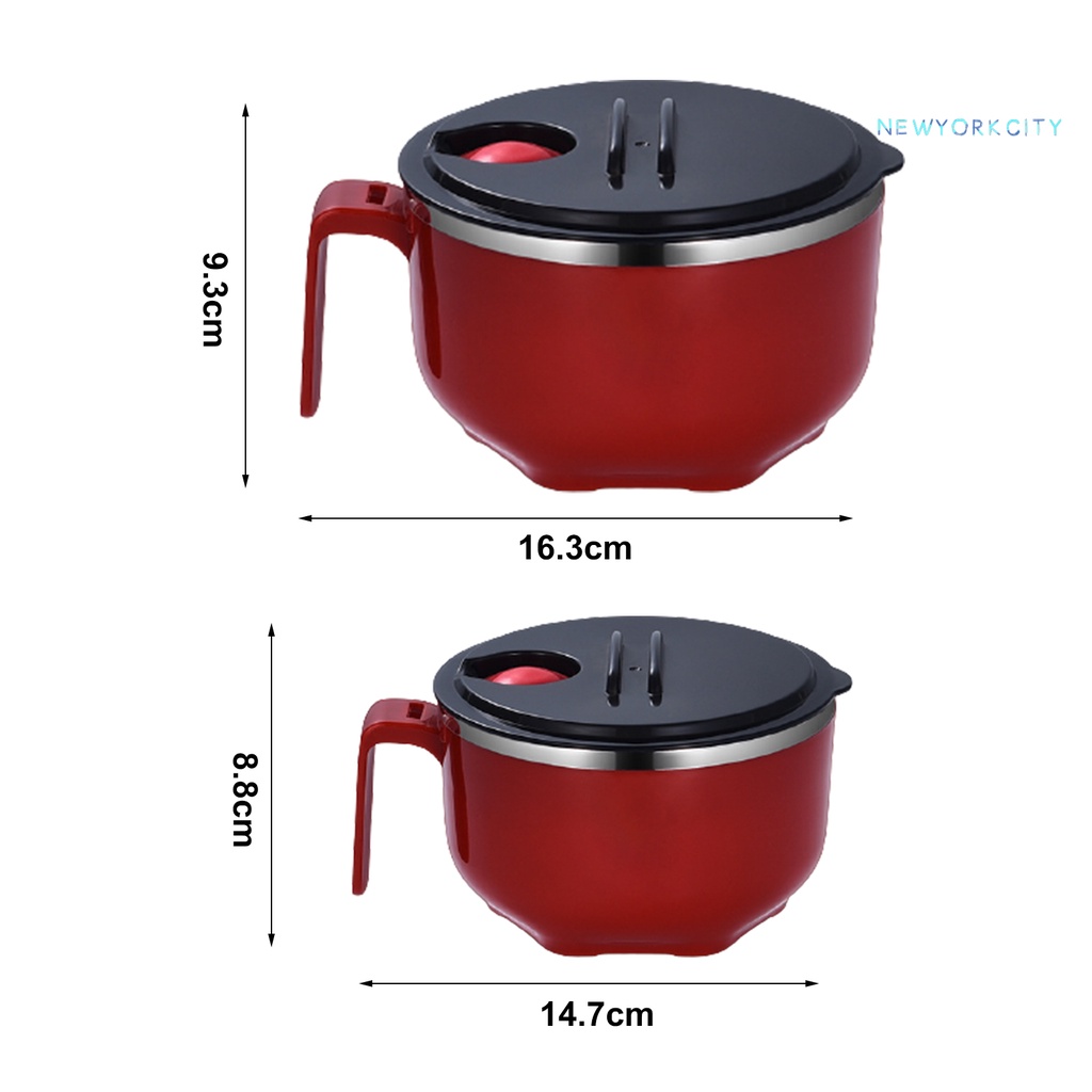 Tô Nấu Mì Bằng Thép Không Gỉ Không BPA 1000ml/1300ml