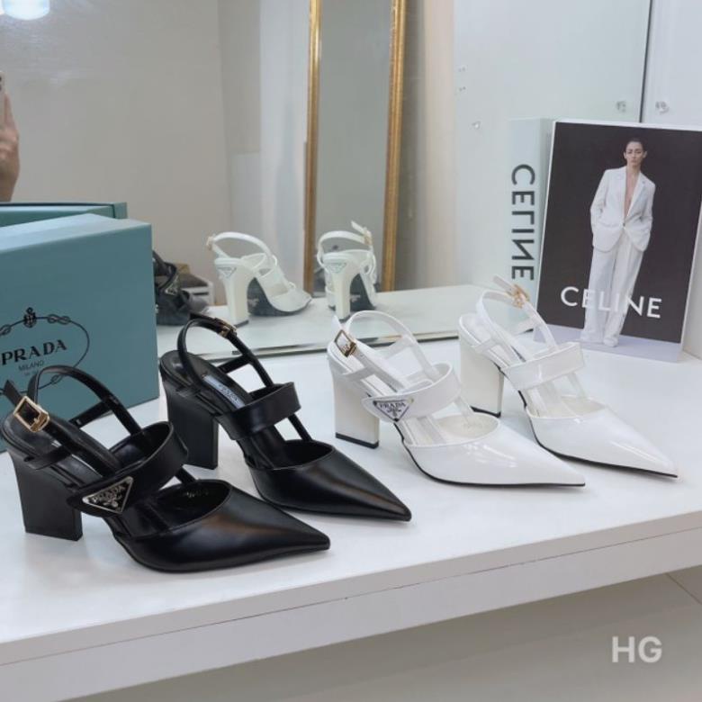 H(ẢNH THẬT) Sandal 9p Prada Quai Dán Da Mềm Êm Fullbox Hãng Cao Cấp