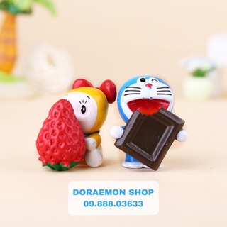 Bộ Mô Hình Mini Doremon Doraemon Ăn Tráng Miệng