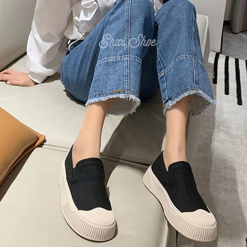 Giày Thể Thao Nữ Vải Bố Thời Trang Hàn