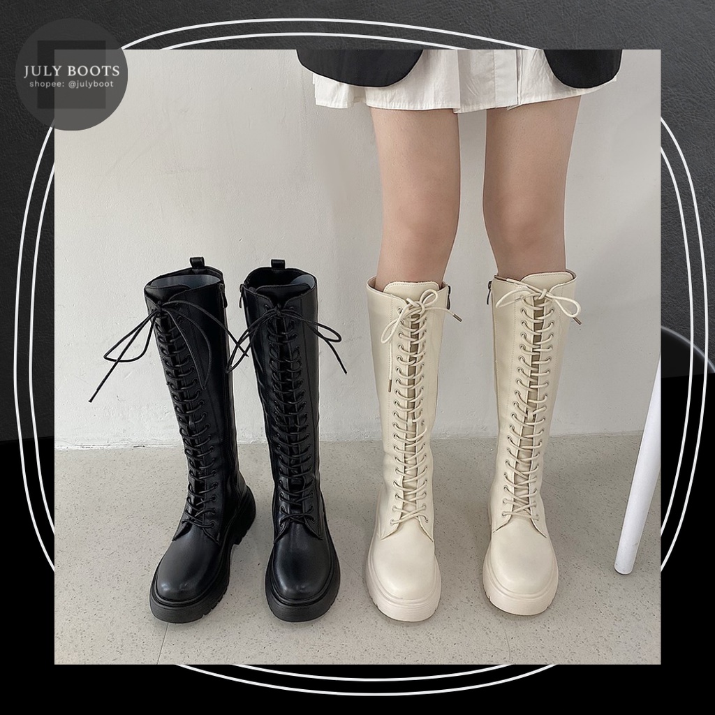Boots Cổ Cao Dáng Chiến Binh Đan Dây Đế 4.5 Phân Có Hình Thật (Hàng Order) | BigBuy360 - bigbuy360.vn
