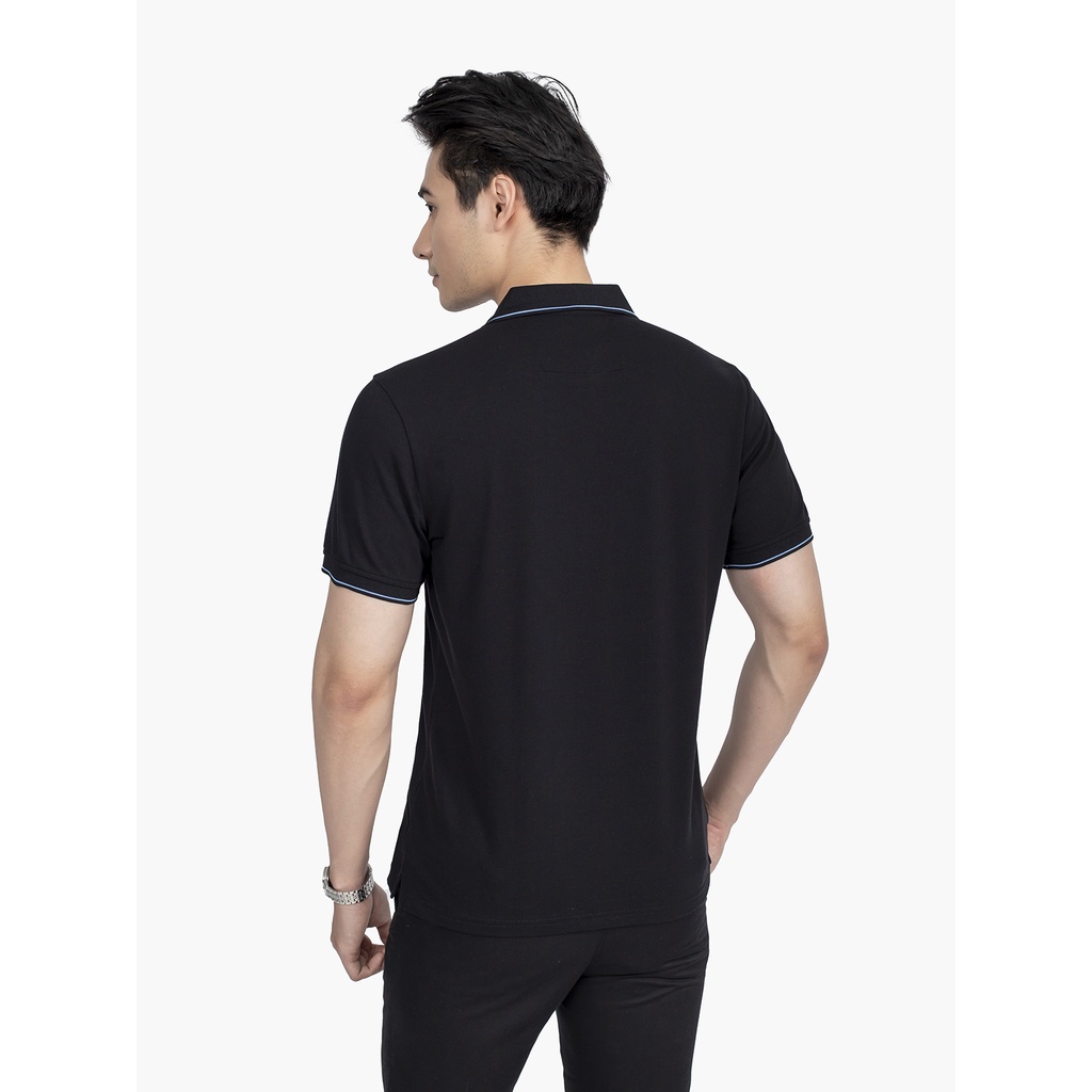 Áo thun polo nam Aristino APS033S2 phông có cổ bẻ dáng regular fit suông vừa trơn màu phối viền cổ vải cotton cao cấp