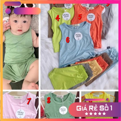 Sale sốc! Bộ Quần Áo trẻ em ba lỗThun Lạnh Minkymom chính hãng cho bé trai bé gái