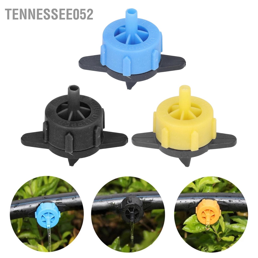 Tennessee052 100 cái Bộ phát nhỏ giọt 4mm Đồng nhất bù áp suất Dòng chảy PP Tưới nước cho địa hình lớn