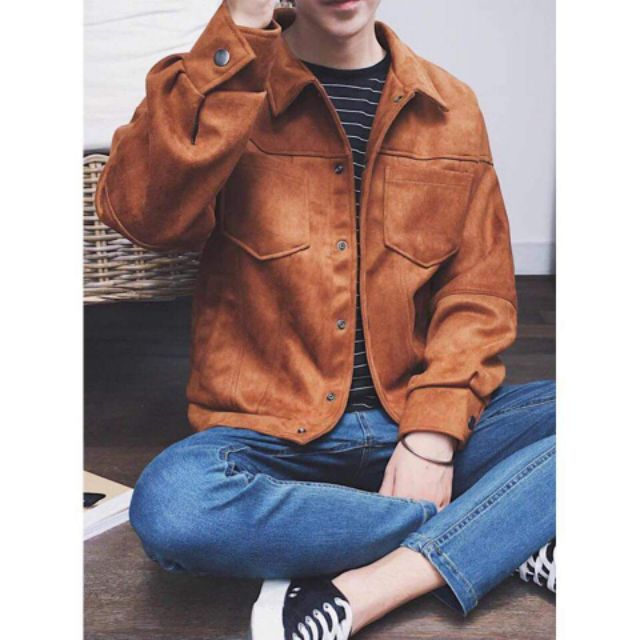 😈Được Kiểm Hàng Trước💖     Áo jacket da lộn 😈HÀNG SIÊU CẤP😈