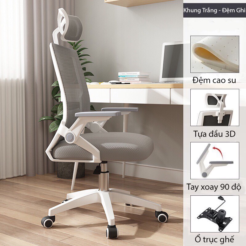 Ghế văn phòng, ghế lưng lưới công thái học ergonomic thông minh hỗ trợ giảm đau mỏi thắt lưng | BigBuy360 - bigbuy360.vn