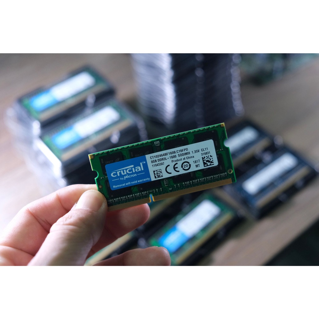 Ram Laptop Crucial 8GB DDR3L Bus 1600Mhz SODIMM (BH 12 Tháng)