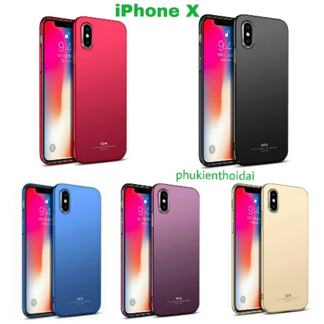 Iphone X ốp lưng Msvii nhựa mỏng cao cấp bù