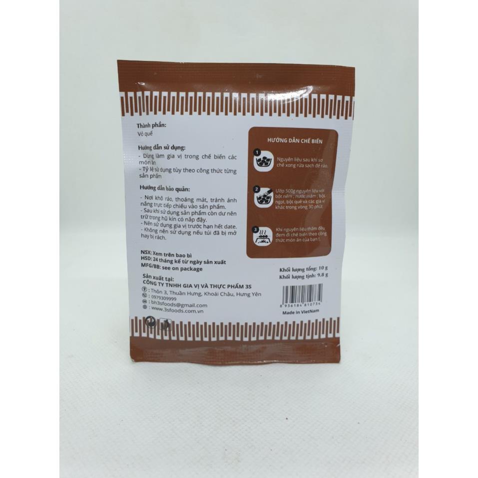 Bột Quế Nguyên Chất Gói 10gr Cho Món Ăn Hấp Dẫn Mùi Thơm Dịu