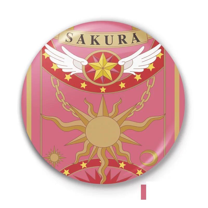 Huy hiệu IN HÌNH SAKURA CARDCAPTOR Thủ lĩnh thẻ bài anime chibi dễ thương